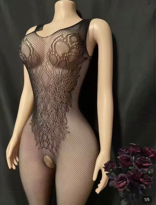 BARE MINIMUM
Sheer Lace Fishnet
Bodystocking
"Sometimes less really is more”