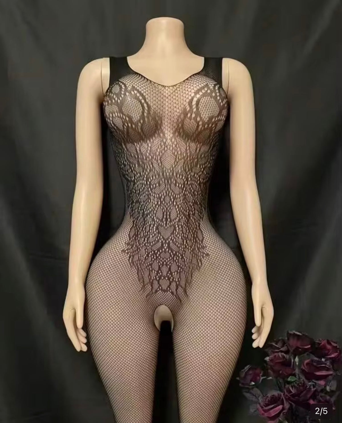 BARE MINIMUM
Sheer Lace Fishnet
Bodystocking
"Sometimes less really is more”